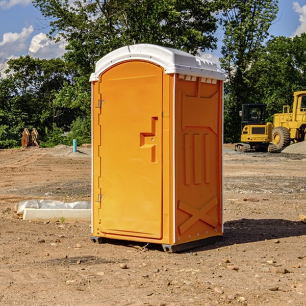 how often are the porta potties cleaned and serviced during a rental period in Navarino